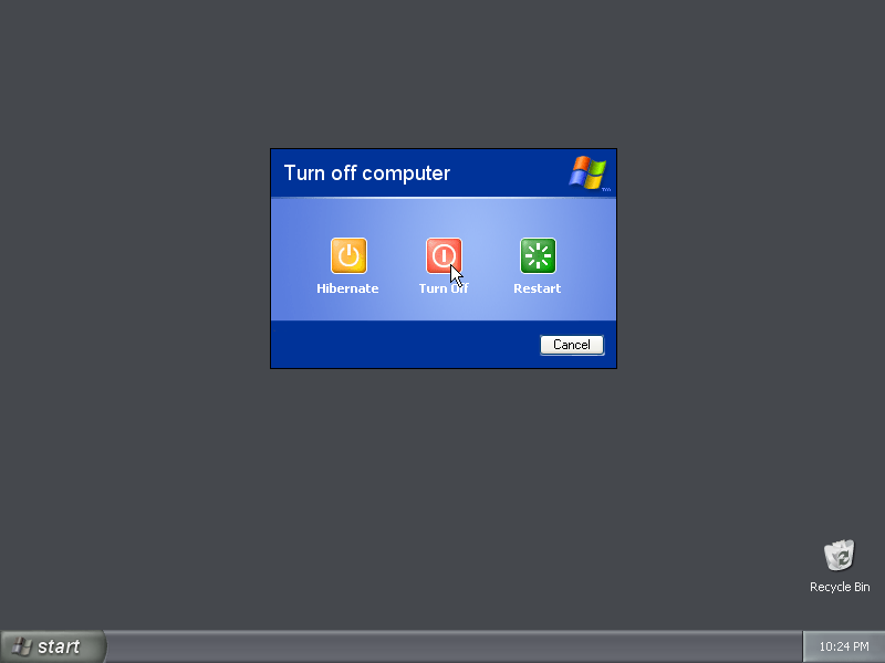 Windows XP Shut Down/Turn Off Computer Screen (2001)